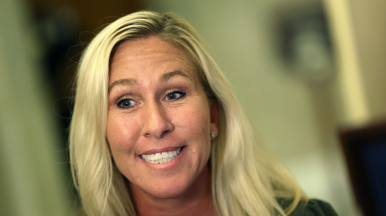 Marjorie Taylor Greene smiling