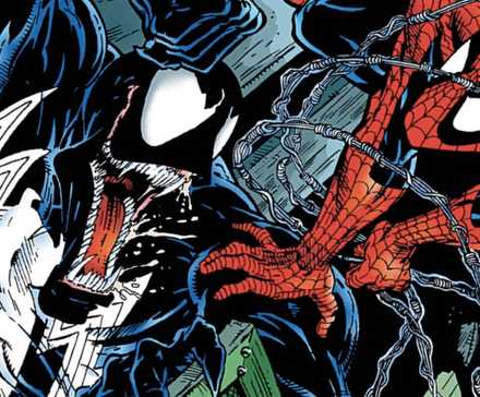 Featured Image: Classic Todd McFarlane versions of Venom (left) and Spider-Man (right) facing off against one another