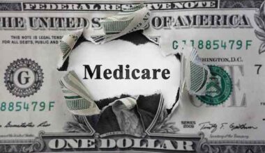 Medicare news headline, inside of torn dollar bill