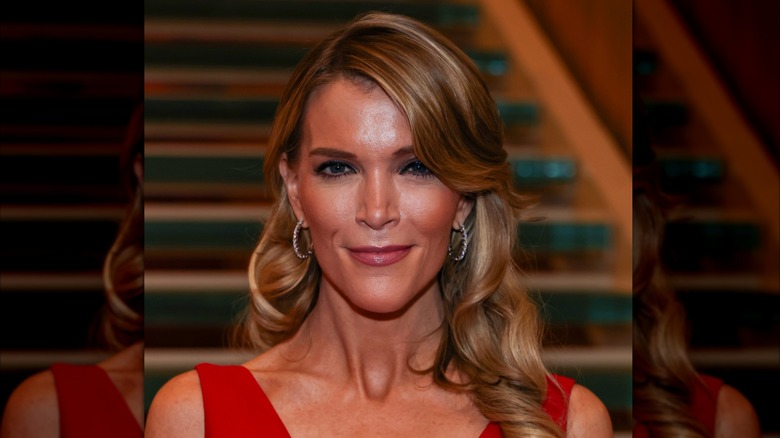 Megyn Kelly wearing a red dress