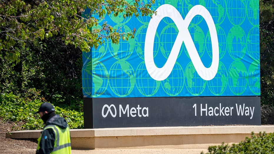 A sign outside of Meta headquarters