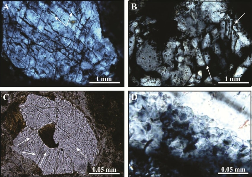 Microscopic Grains Showing Shock Lamellae