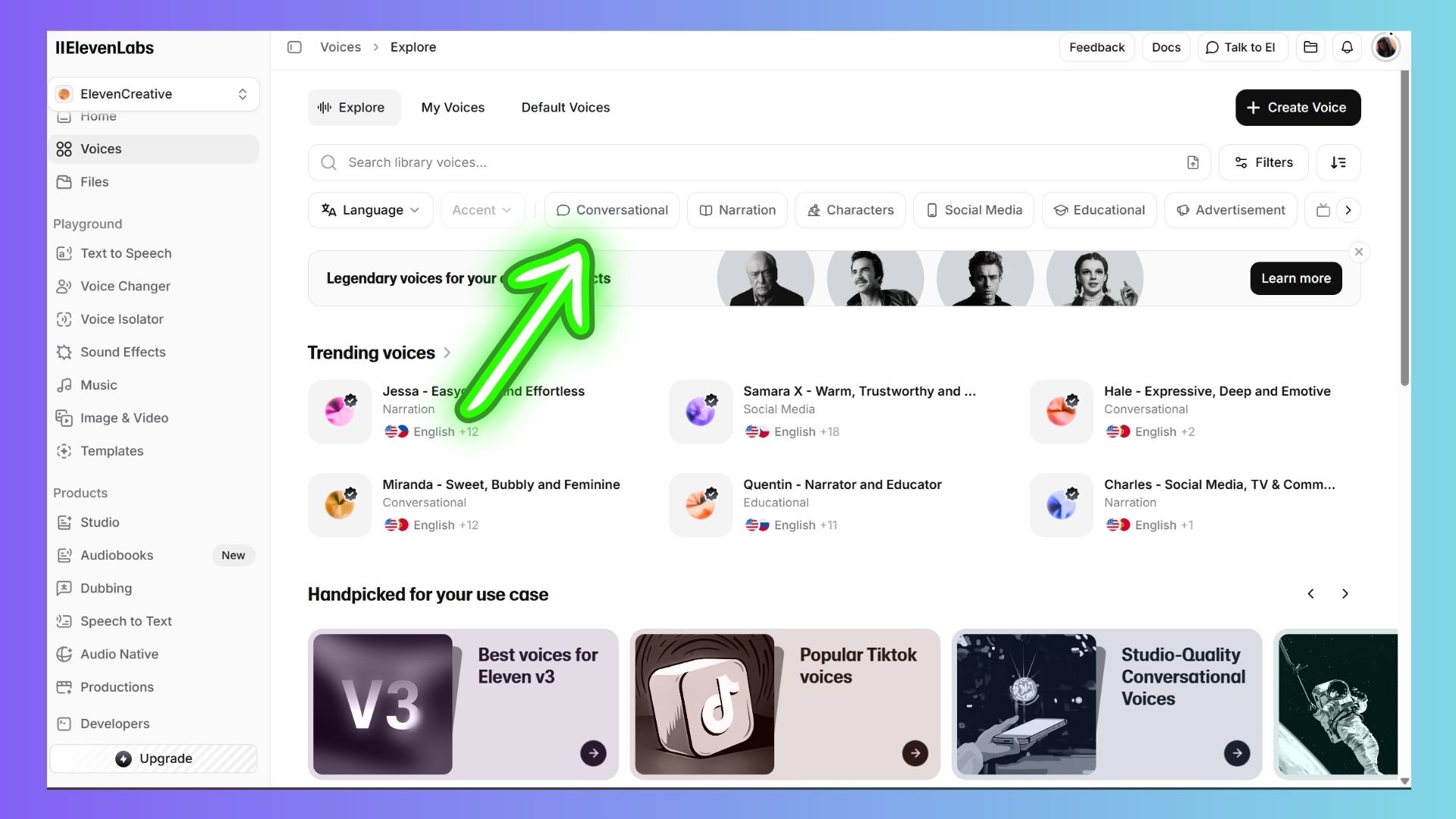 ElevenLabs Conversational AI screenshot