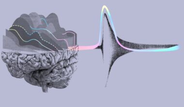 CollectivIQ, Artistic images of the brain and action potentials happening in it.