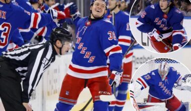 Rangers' youth shines to snap skid with rout of Blackhawks