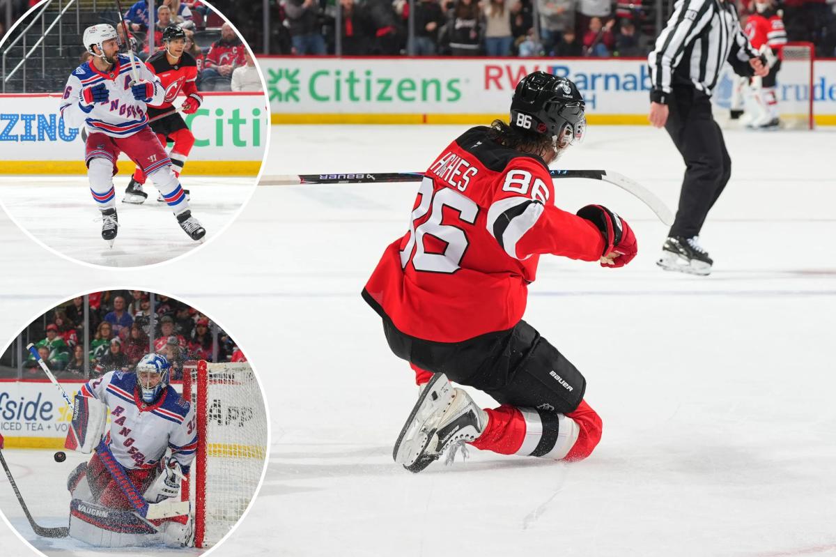 Rangers sunk by Jack Hughes hat trick in loss to Devils