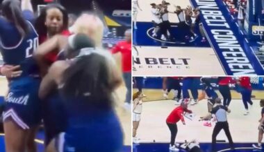 Referee knocked out in wild South Alabama-Coastal Carolina brawl