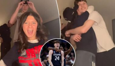 Braylon Mullins' girlfriend celebrates his iconic March Madness shot