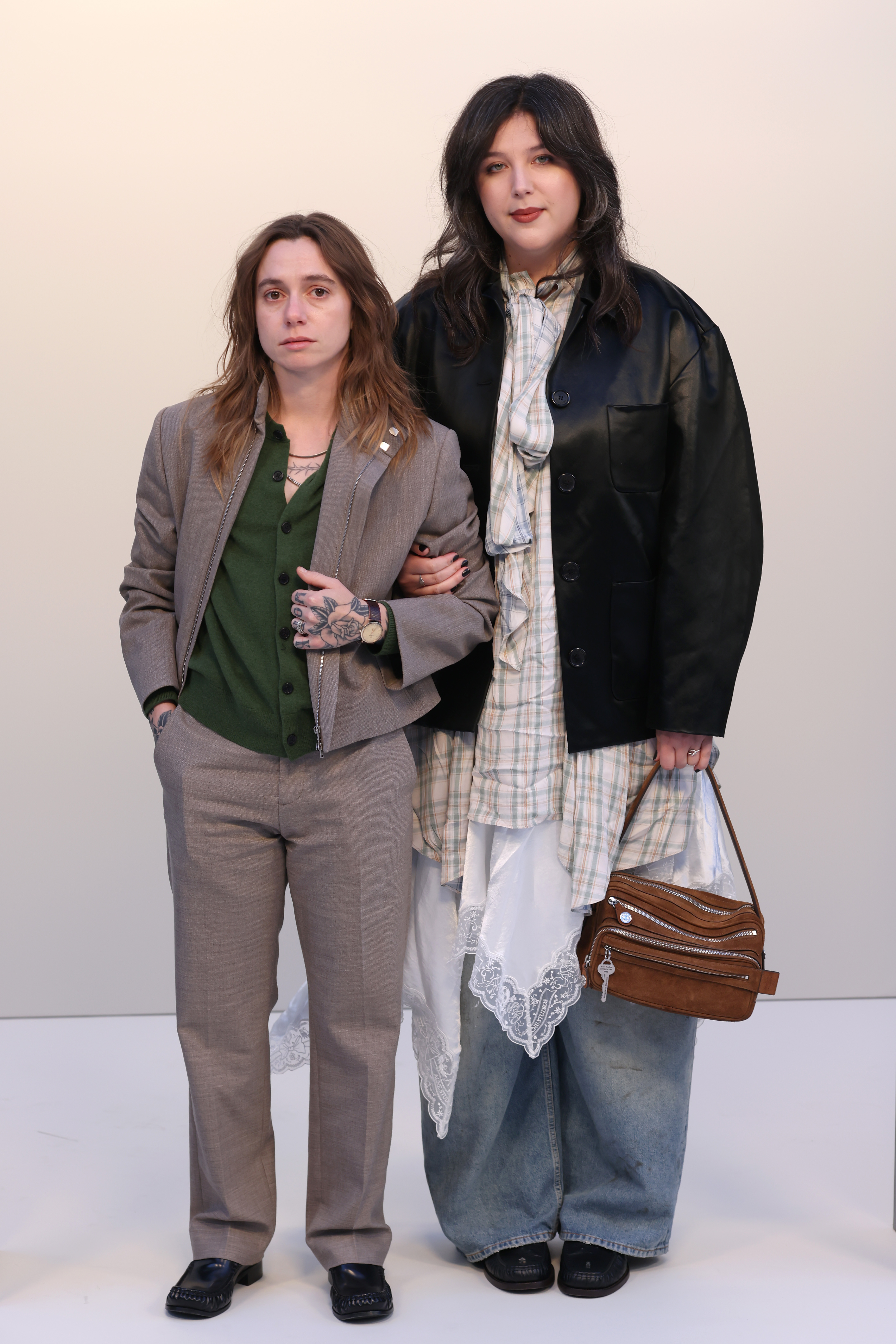 Julien Baker and Lucy Dacus at the Acne Studios show