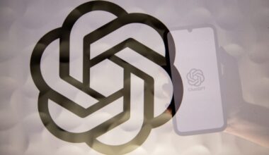 A phone screen displaying the ChatGPT logo is pictured next to the OpenAI company logo