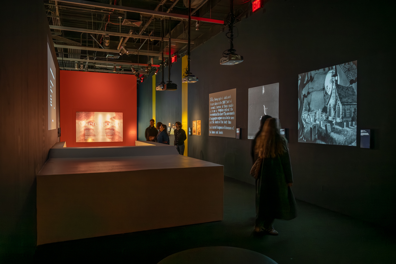 Installation view of “Overexposed: Art, Technology, and the Body” at the Museum of the Moving Image in Queens, NY