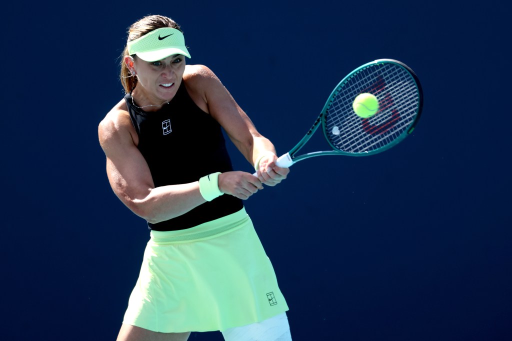 Tennis star Paula Badosa lost to Iva Jovic at the Miami Open on Saturday.