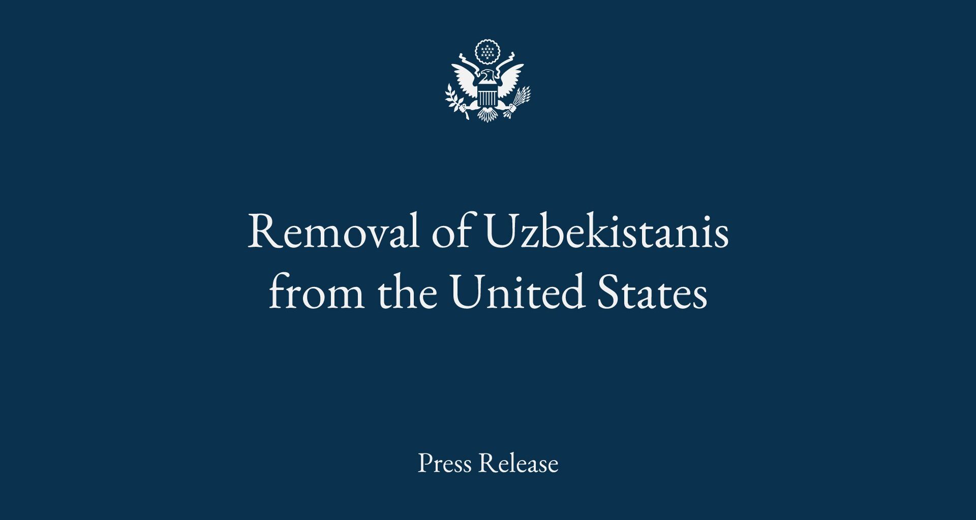 Removal of Uzbekistanis from the United States