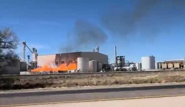 Ethanol plant fire near Portales