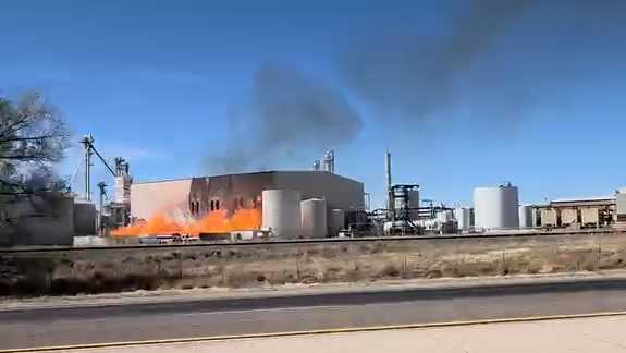 Ethanol plant fire near Portales