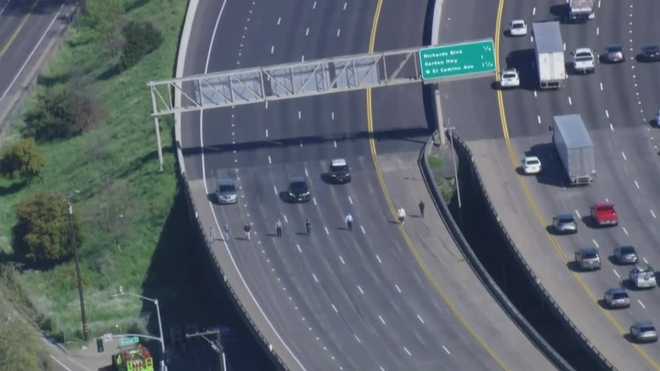 Southbound Interstate 5 in Sacramento is shut down as officials continue to investigate locations where shootings were reported on March 4, 2026.