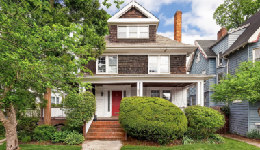house with shingles, front porch