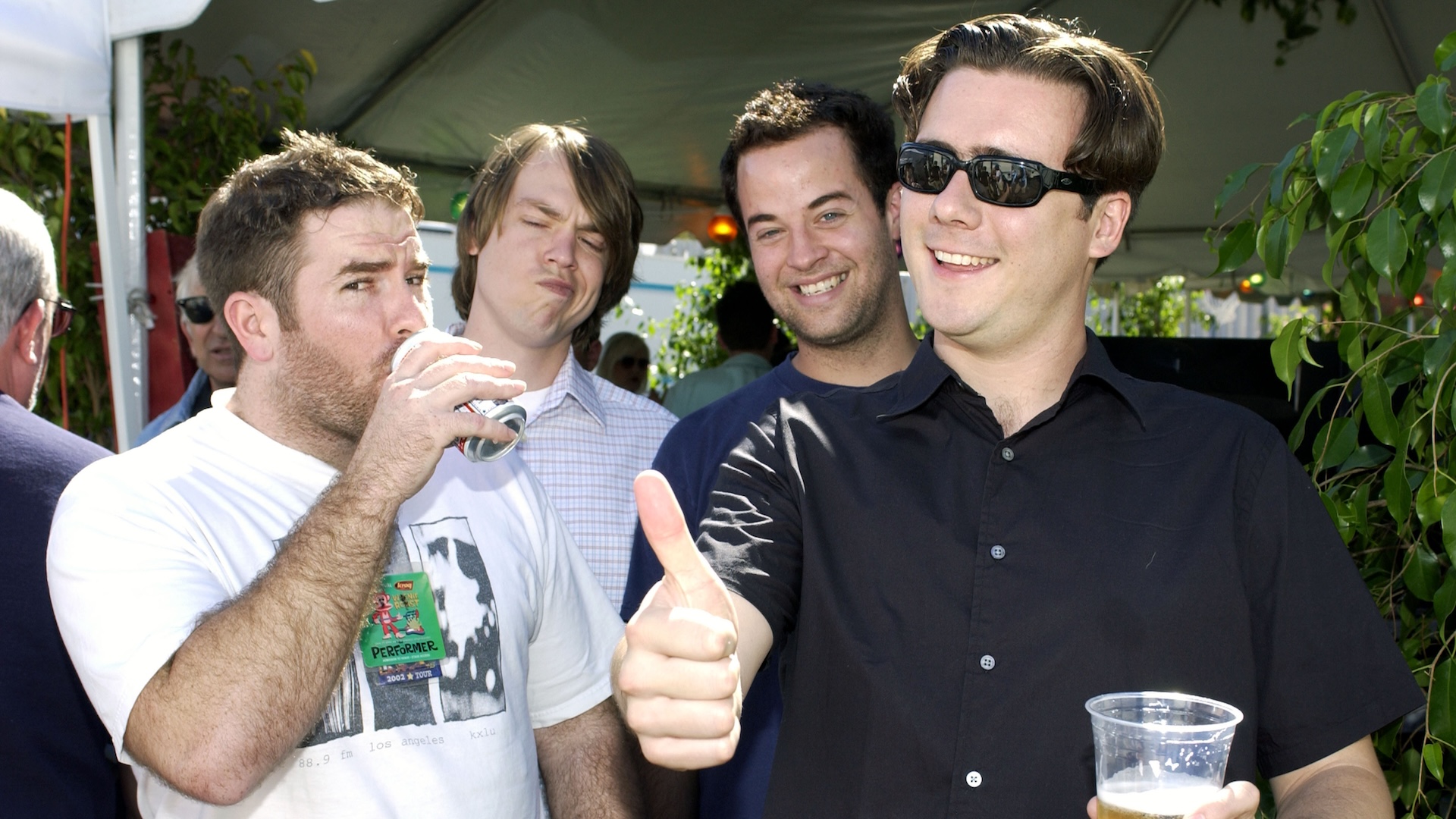 Jimmy Eat World backstage at the show during 10th Annual KROQ Weenie Roast at Verizon Amphitheater in Irvine, California.