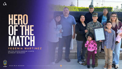United States Marine Corps Gunnery Sergeant Yesenia Martinez is our Hero of the Match | March 14, 2026