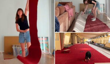 Red carpet at Oscars thrown out at dumpster