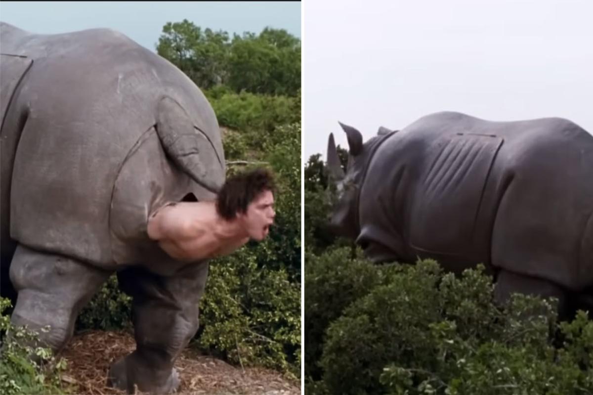 Mechanical rhino featured in 'Ace Ventura' sequel's 'butt birth' scene goes up for auction