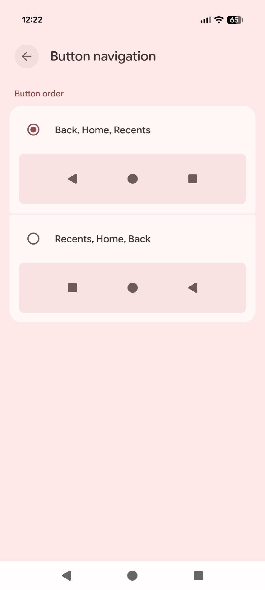 screenshot android 16 qpr3 navigation mode button order