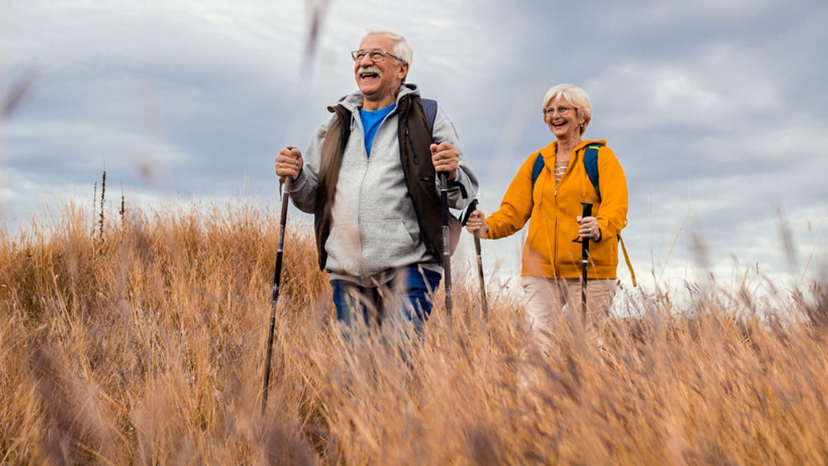 Couple hiking
