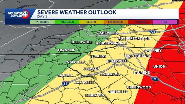 Severe threat today Severe threat today