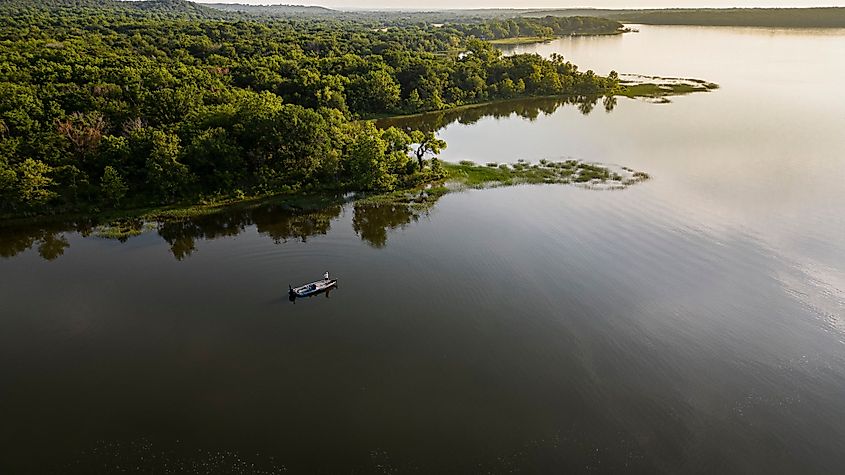 Okemah Lake in Oklahoma.