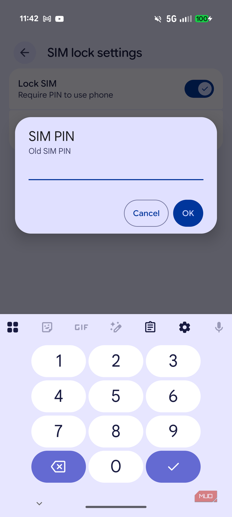 SIM PIN Prompt Android