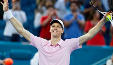 Jannik Sinner earned his 17th consecutive ATP Masters 1000 win with the 2026 Miami title.