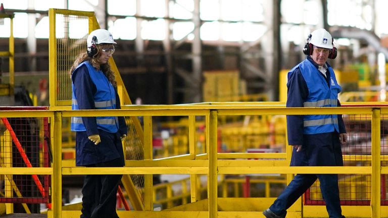 Sir Keir Starmer and Angela Rayner visit the Liberty Steel Mill in Hartlepool in 2021. File pic: PA