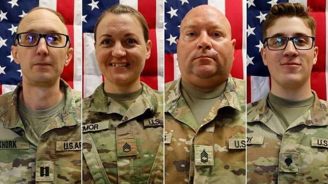 From left: Capt. Cody Khork, Sgt. 1st Class Nicole Amor, Sgt. 1st Class Noah Tietjens and Sgt. Declan Coady.