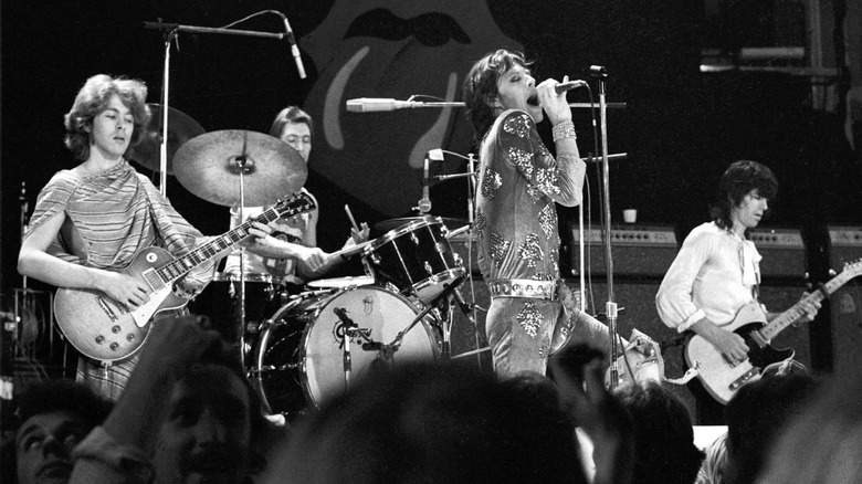 The Rolling Stones performing onstage