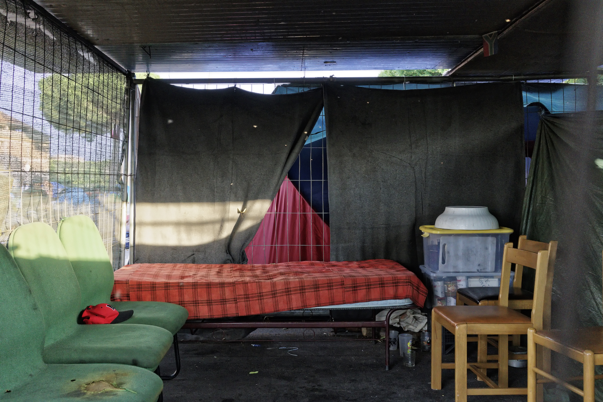 Migrant tents in Rome, as part of Steven Seidenberg’s “Baobab” series