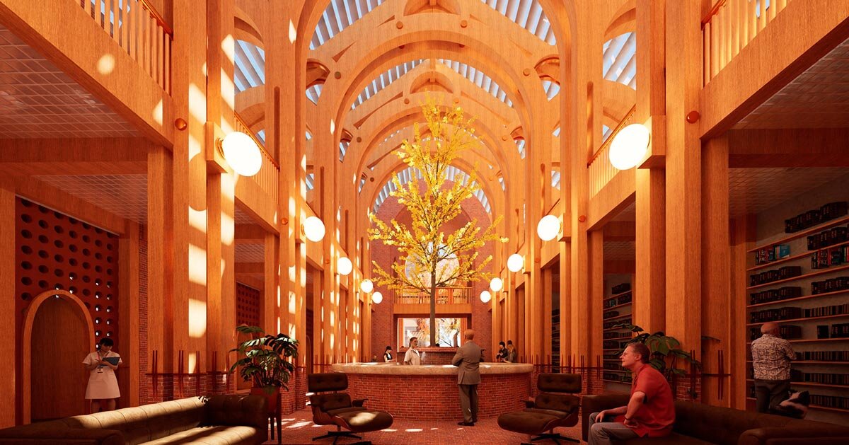 studiolowe reuses cambridge church ruin for urban hospice care