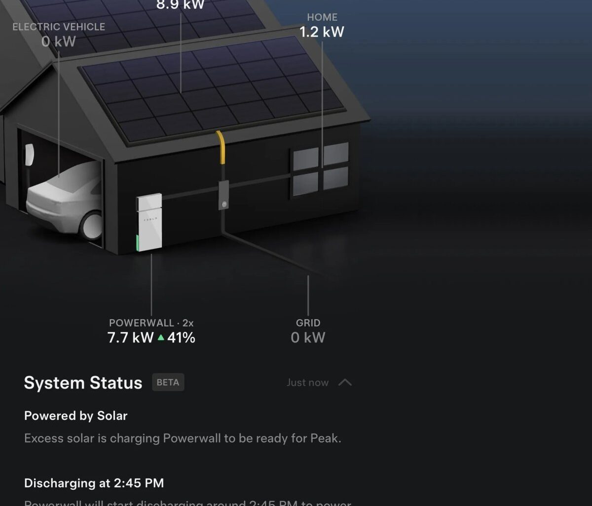 Tesla Powerwall Gets New AI-Powered 'Status' Feature in App