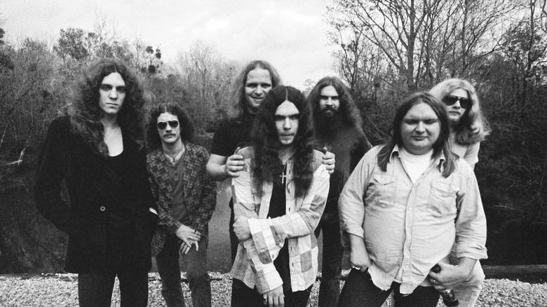 Lynyrd Skynyrd posing for band photo