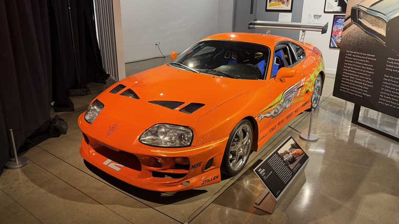 The orange Toyota Supra from The Fast and the Furious