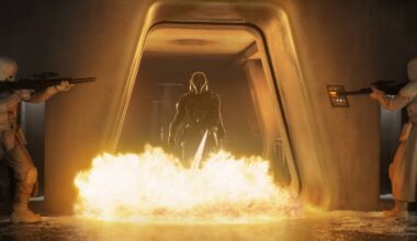 Din Djarin Unleashes Wrist Flamethrower in Exclusive The Mandalorian & Grogu Still