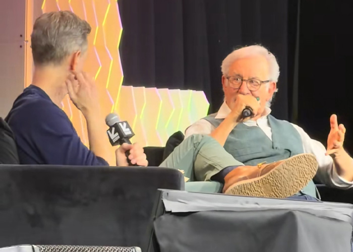 Steven Spielberg speaking into microphone during interview, discussing Timothée Chalamet ahead of the Oscars event. Steven Spielberg speaking into microphone during interview, discussing Timothée Chalamet ahead of the Oscars event.