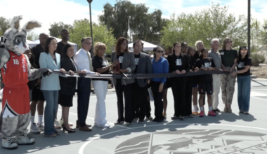 Aces unveil newly refurbished basketball courts in North Las Vegas