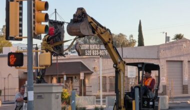 Crew takes down Cesar Chavez statue at Five Points intersection Downtown