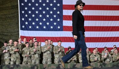 Army reviewing after helicopters hovered alongside Kid Rock's swimming pool as he saluted : NPR