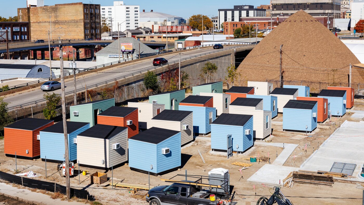 A shelter village provides a bridge to permanent housing : NPR