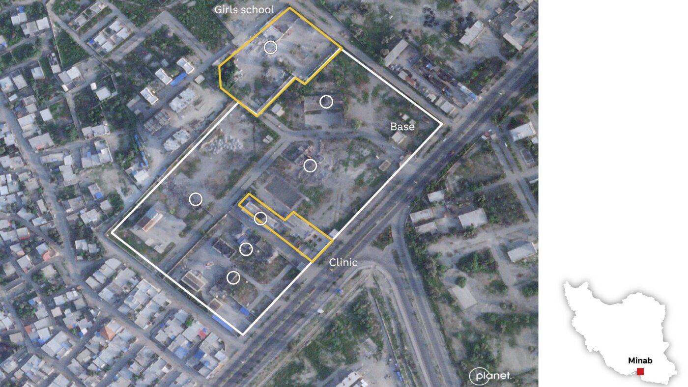 Satellite images show Iran school strike hit more buildings : NPR