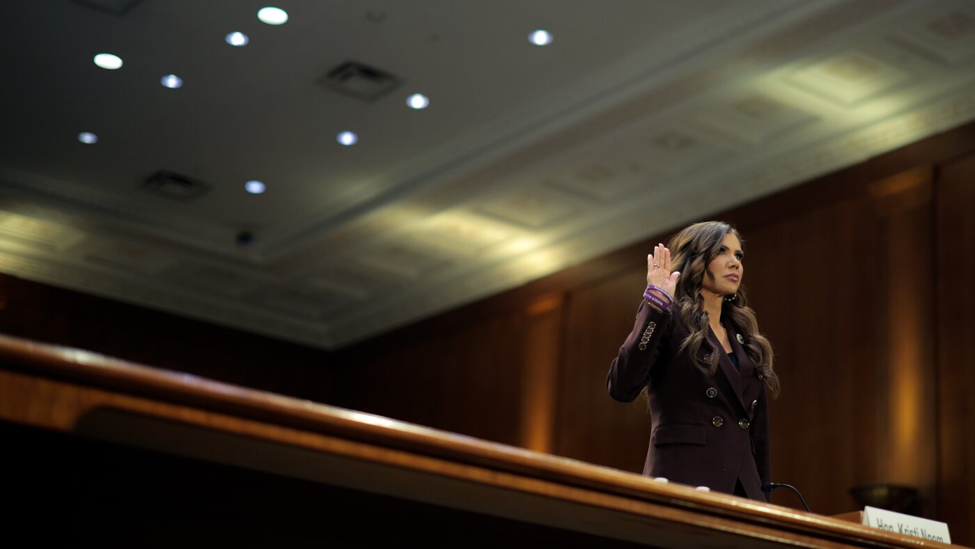 Homeland Security Secretary Kristi Noem testifies before Senate : NPR