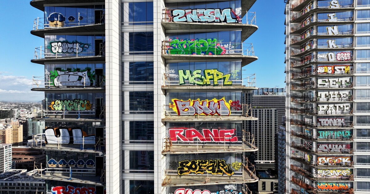 New owners of LA's 'graffiti towers' would need to remove all that paint. We got them a quote