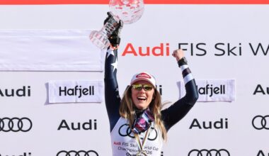 Shiffrin holds off Aicher to win record-tying 6th overall World Cup skiing title