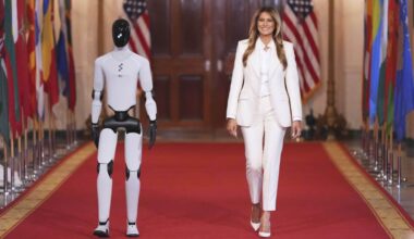 Melania Trump shares spotlight with a robot